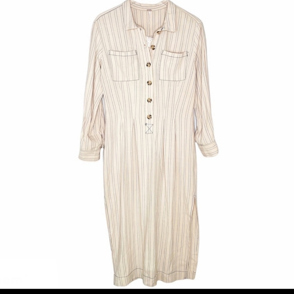 NWT Free People Striped Midi Dress | Free People XSmall